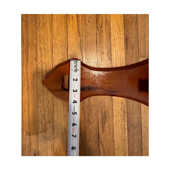 Vintage Wooden Wall Sconces Pair Heart Cutout Rustic Candle Holders 14” Tall - Picture 9 of 11